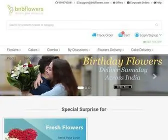 BNBflowers.com(Online Flower Delivery India) Screenshot