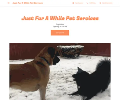 BNbpetcare.com(Just Fur A While Pet Services) Screenshot