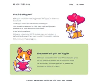 BNbpuppies.com(BNBPuppies are cute puppies on the Binance Smart Chain) Screenshot