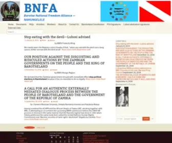 Bnfa.info(Barotse National Freedom Alliance) Screenshot