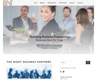 Bninorthrockville.com(Building Business Partners in the Rockville/Gaithersburg) Screenshot