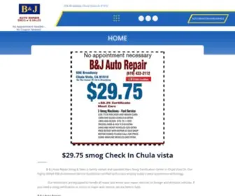 Bnjautorepair.com(Smog check Chula vista HOME) Screenshot