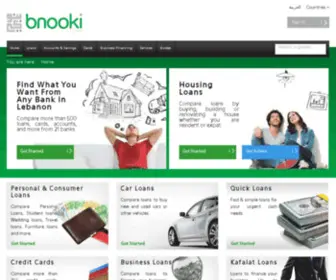 Bnooki.com(Loans, Accounts, Cards and Banks in Lebanon) Screenshot