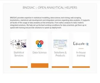 Bnosac.be(Open analytical helpers) Screenshot