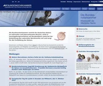 Bnotk.de(Willkommen bei der Bundesnotarkammer) Screenshot