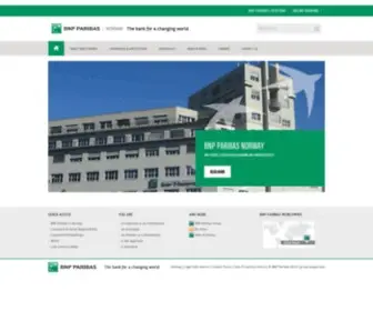 BNpparibas.no(BNP Paribas in Norway) Screenshot