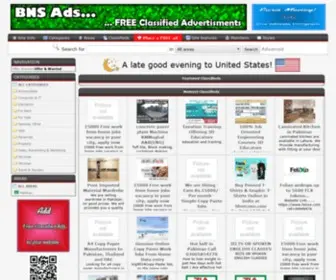 Bnsads.com(Free Classified Ads) Screenshot