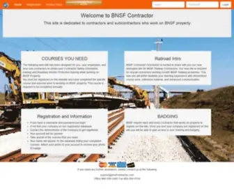 BNSfcontractor.com(BNSF Contractor) Screenshot