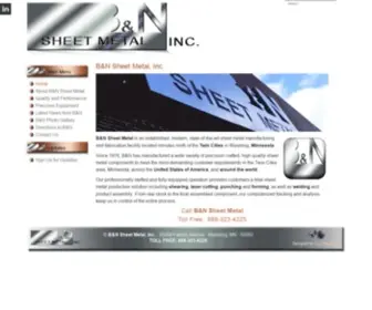 BNsheetmetal.com(B&N Sheet Metal Fabrication Design Manufacturing Wyoming Twin Cities MN) Screenshot