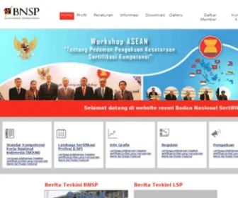 BNSP.go.id(Halaman Utama) Screenshot