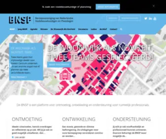 BNSP.nl(Beroepsvereniging van Nederlandse Stedenbouwkundigen en Planologen) Screenshot