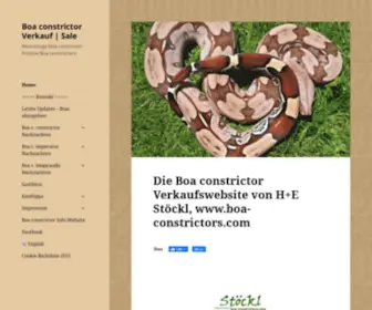 Boa-Constrictor.com(Boa constrictor Verkauf) Screenshot