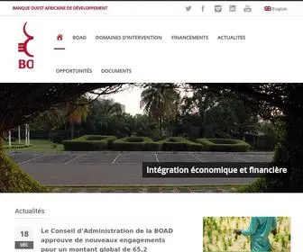 Boad.org(BANQUE OUEST AFRICAINE DE DÉVELOPPEMENT Accueil) Screenshot