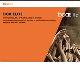 Boaelite.com(MULTI-VERTICAL, SELF-OPTIMIZING AFFILIATE NETWORK) Screenshot