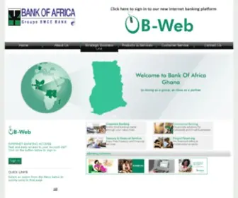 Boaghana.com(The African Bank with Global Reach) Screenshot
