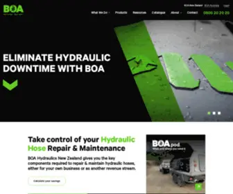 Boahydraulics.com(Hydraulic hose repair and maintenance) Screenshot