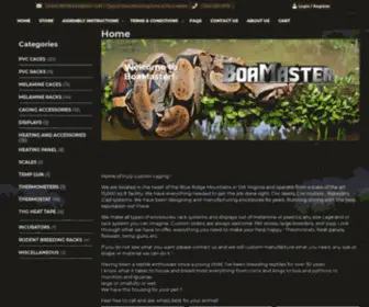 Boamaster.com(Custom Reptile Caging and Accessories) Screenshot