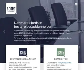 Board-Governance.com(Danmarks bedste bestyrelsesuddannelser) Screenshot