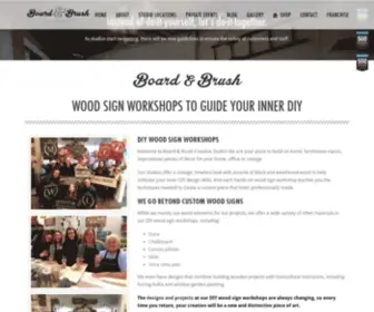 Boardandbrush.com(DIY Wood Sign Workshop) Screenshot