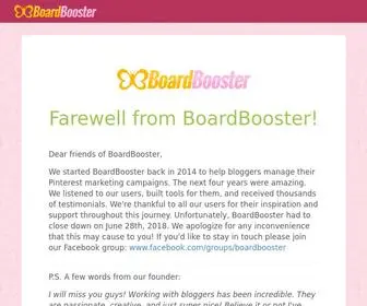 Boardbooster.com(Tool for pinterest) Screenshot