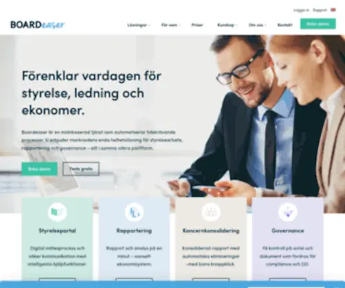 Boardeaser.com(En innovativ plattform för bolagsstyrning) Screenshot