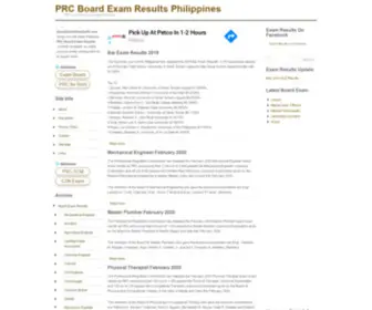 Boardexamresultsph.com(PRC Board Exam Results Philippines) Screenshot