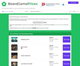 Boardgameprices.eu(Vind de beste aanbiedingen voor bordspellen) Screenshot