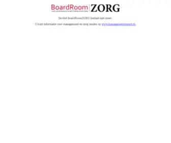 BoardroomZorg.nl(Reserved domain Bezet) Screenshot