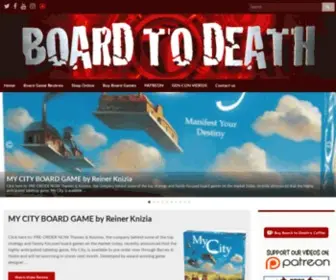 Boardtodeath.tv(High Quality Video Reviews of Board Games) Screenshot