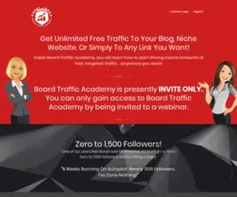 Boardtrafficacademy.com(Unlimited, free, target traffic that converts) Screenshot