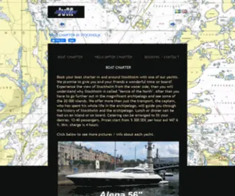Boatcharterinstockholm.se(Boat charter in Stockholm and the Archipelago) Screenshot
