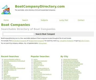 Boatcompanydirectory.com(Boat Companies) Screenshot