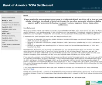 BoatcPasettlement.com(Bank of America TCPA Settlement) Screenshot