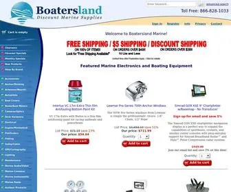 Boatersland.com(Boatersland Marine Sales of Marine Electronics and Boating Supplies at Factory) Screenshot