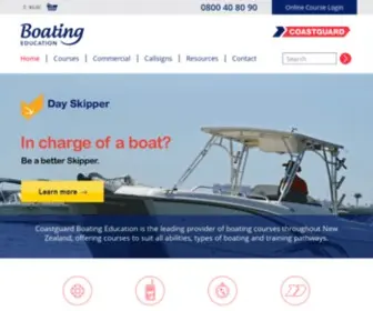 Boatingeducation.org.nz(Boating courses for all abilities) Screenshot