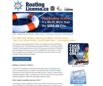 Boatinglicense.ca(Find out about the Canadian Boat Operator's License and passing your Boater Exam®) Screenshot