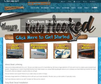 Boatletteringtoyou.com(Boat Lettering) Screenshot