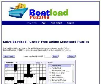 Boatloadpuzzles.com(Free Online Crossword Puzzles) Screenshot