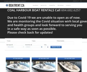 Boatrent.ca(Best boat rental rates in Downtown Vancouver. Downtown Vancouver's Coal Harbour Boat Rentals) Screenshot