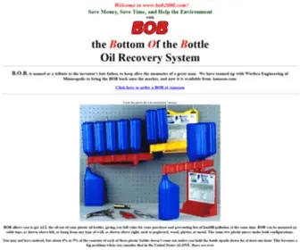 Bob2000.com(The Bottom Of the Bottle Oil Recovery System) Screenshot