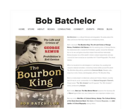 Bobbatchelor.com(Bob Batchelor) Screenshot