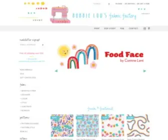 Bobbieloufabric.com(Fun, bright fabrics for endless beautiful creations) Screenshot