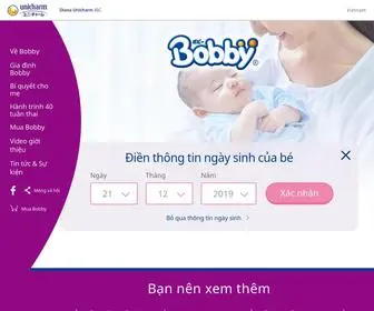 Bobby.com.vn(Thương hiệu tã trẻ em chất lượng đến từ Nhật Bản) Screenshot