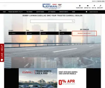 Bobbylaymancars.net(Bobby Layman Cadillac GMC) Screenshot