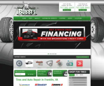 Bobbystires.com(Bobby's Tire and Auto Care) Screenshot