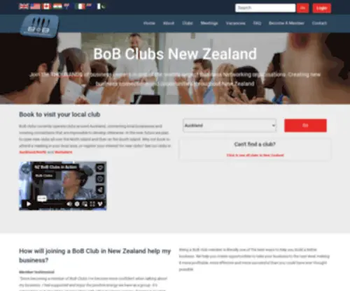 Bobclubsnz.com(Business Networking) Screenshot
