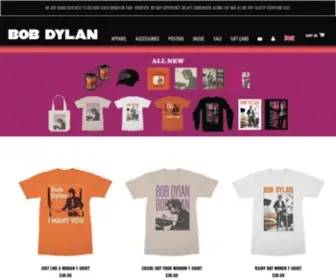 Bobdylanstore.com(Bob Dylan Official Store) Screenshot