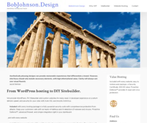 Bobjohnson.design(Secure Website Hosting) Screenshot