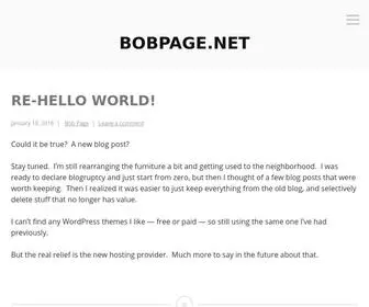 Bobpage.net(Data and analytics) Screenshot