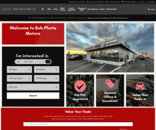 Bobpfortes.com(Bob Pforte Motors) Screenshot